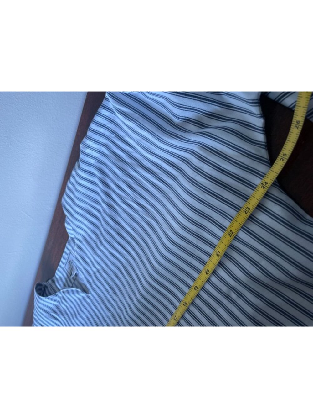 PETITE PLUME french ticking stripe cotton caftan SZ S Luxury Sleepwear - Picture 11 of 12